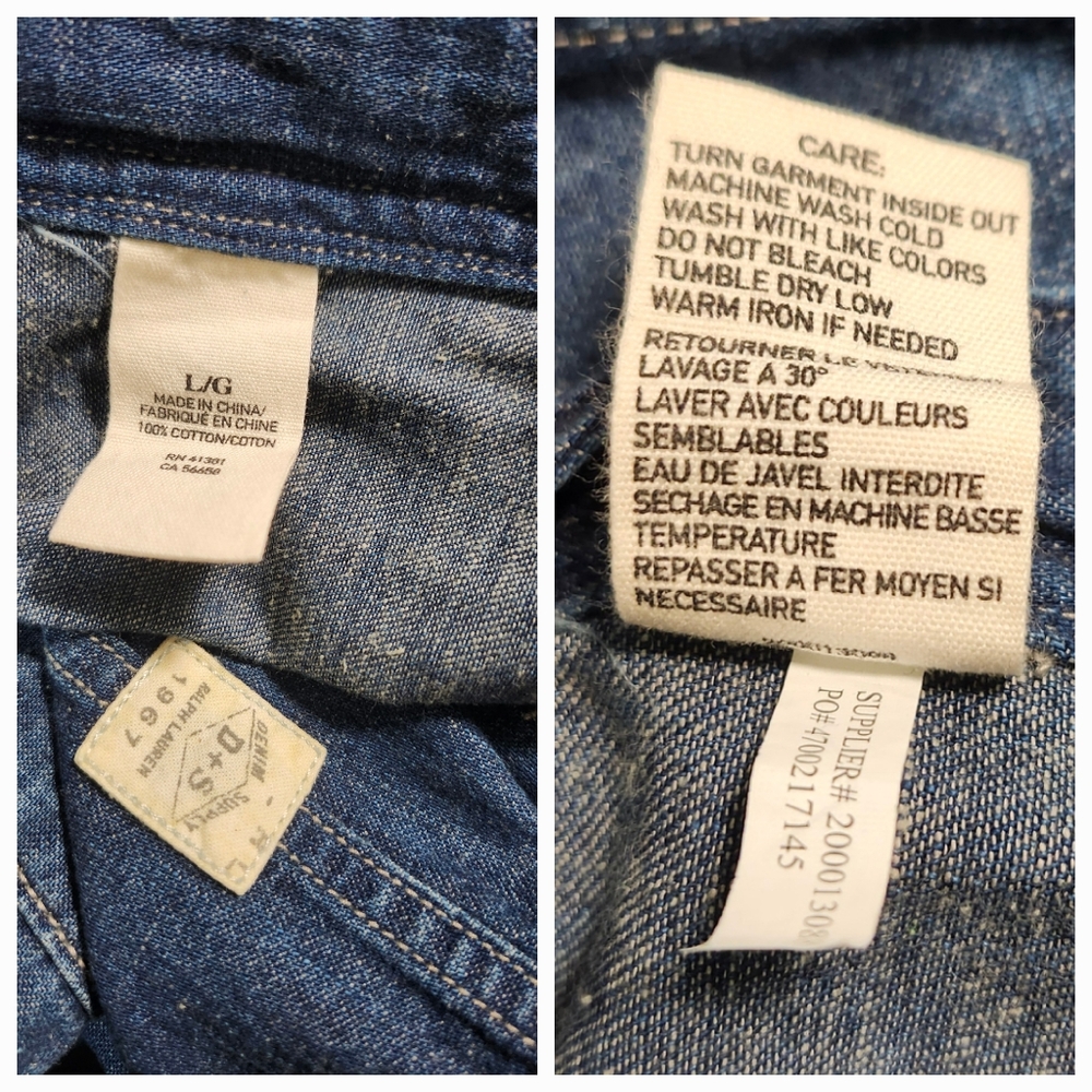 Ralph Lauren Denim Supply Women's Large Coveralls Boiler Suit - Picture 14 of 14